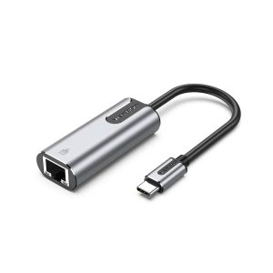 Vention USB-C to Gigabit Ethernet Adapter 0.15M Gray Aluminum Alloy – High-Speed Wired Network