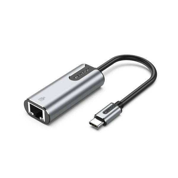 Vention USB-C to Gigabit Ethernet Adapter 0.15M Gray Aluminum Alloy Type CFNHB