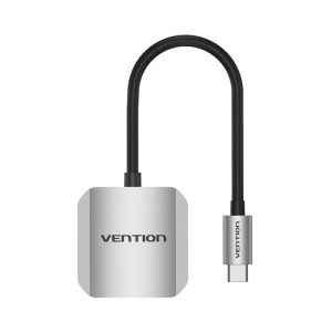 Vention USB-C to HDMI Adapter 0.15M Gray Aluminum Alloy – High-Speed Video Converter