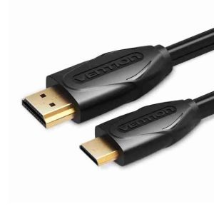 Vention Mini HDMI to HDMI Cable 2M Black – High-Speed 4K Video Support