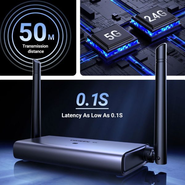 UGREEN Wireless HDMI Extender Kit 5G 50M Video Transmitter & Receiver 4K 30Hz Transmits Display Adapter for TV PC Monitor