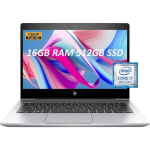 HP EliteBook 830 G5 Core i7 8th Gen 16GB RAM 512GB SSD 13.3-Inch Business Laptop