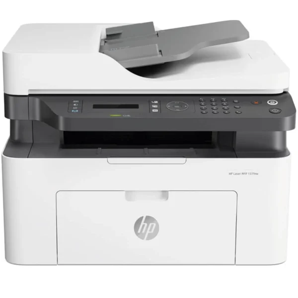 HP Laser MFP 137fnw Wireless Mono All-in-One Laser Printer – Print, Copy, Scan, Fax with ADF & Network Connectivity