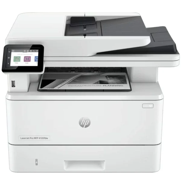 HP LaserJet Pro MFP 4103fdw A4 Monochrome All-in-One Laser Printer – Wireless, Duplex, ADF, Network-Ready