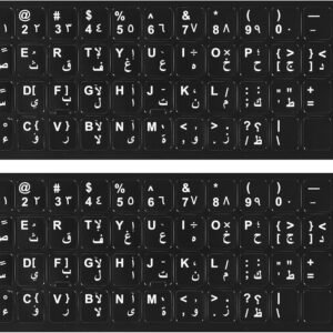 Arabic - English Keyboard Stickers Letters Replacement Stickers Computer Laptop Notebook Desktop