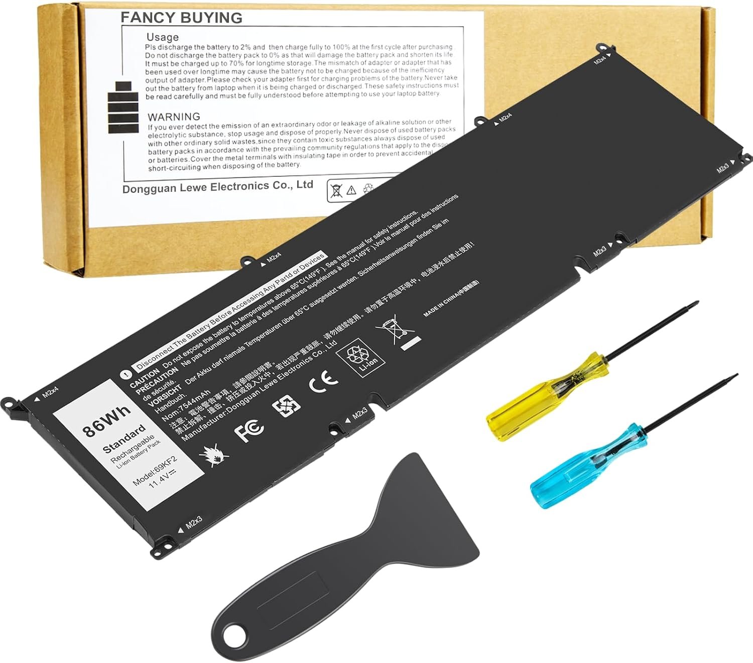 69KF2 Battery for Dell XPS 15 9500 9510 9520 9530 Precision 5550 5560 5570 Inspiron 7510 7610 7620