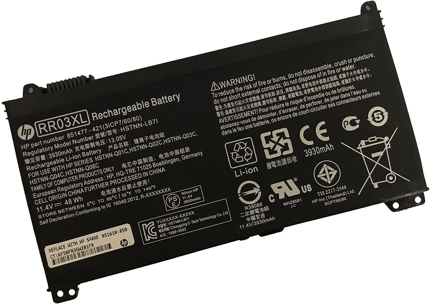 HP RR03XL Battery for HP ProBook 430 G4 / 440 G4 / 450 G4 Series Laptop Battery