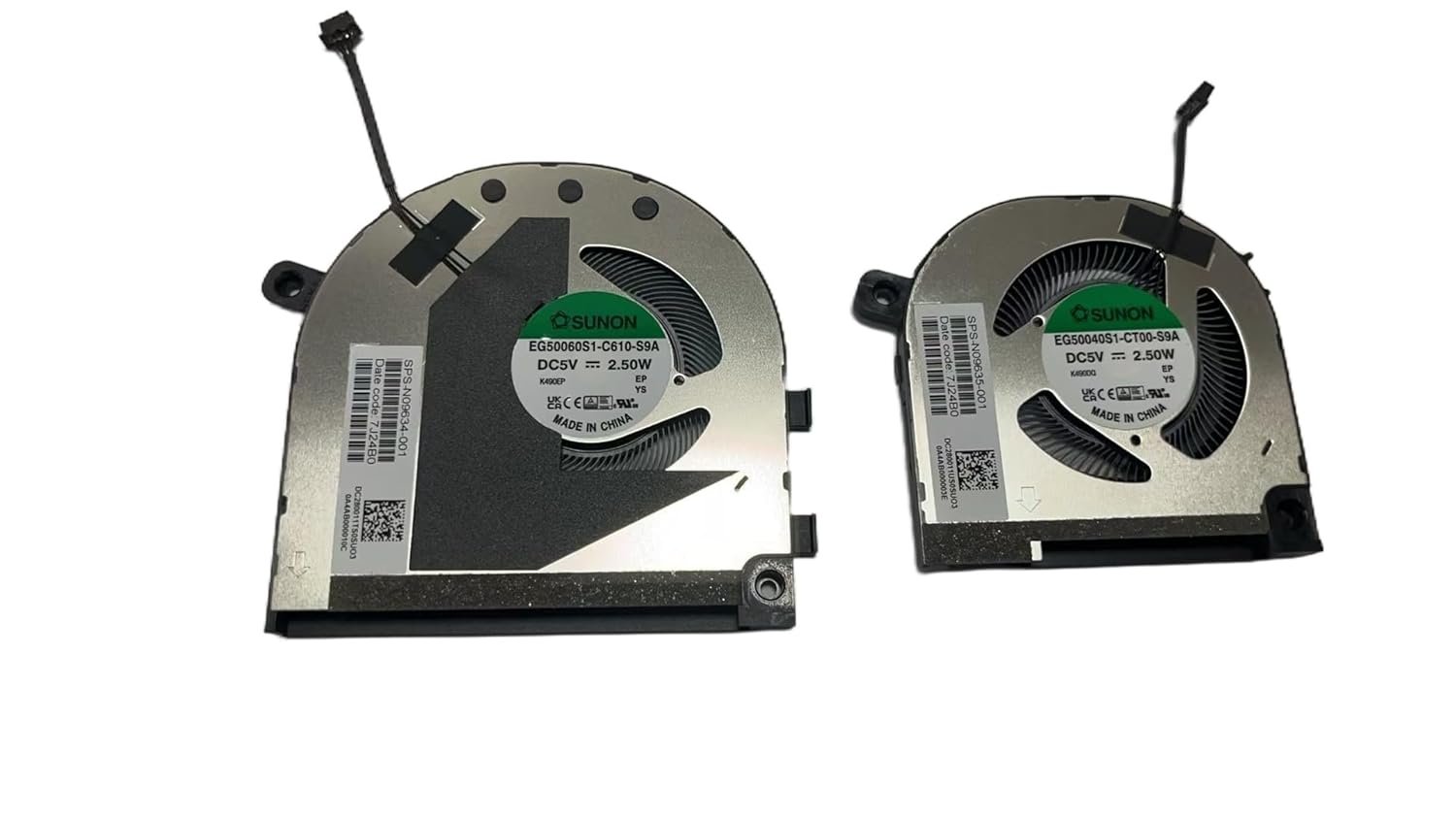 Laptop CPU+GPU Cooling Fan for HP Envy X360 15-EY 15Z-EY Laptop Cooling Fan Pair