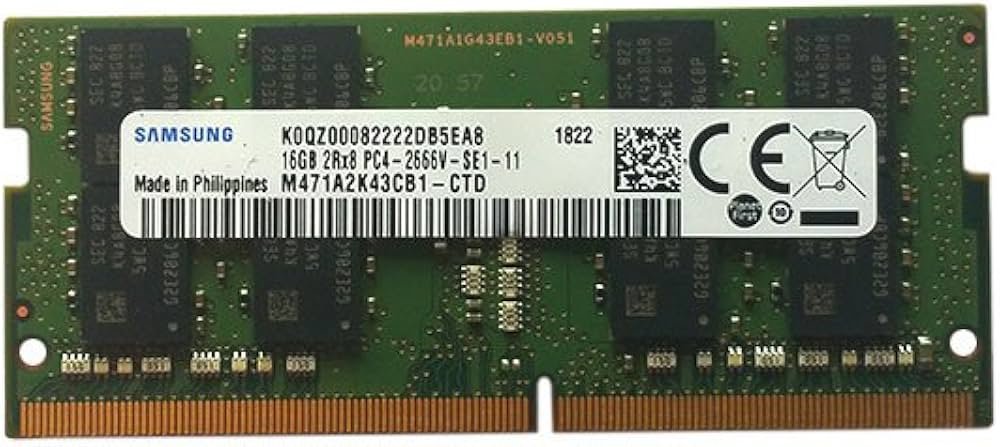 Samsung 16GB DDR4 Laptop RAM 260-Pin PC4-21300 2666MHz SODIMM Memory Module – Notebook Memory Upgrade