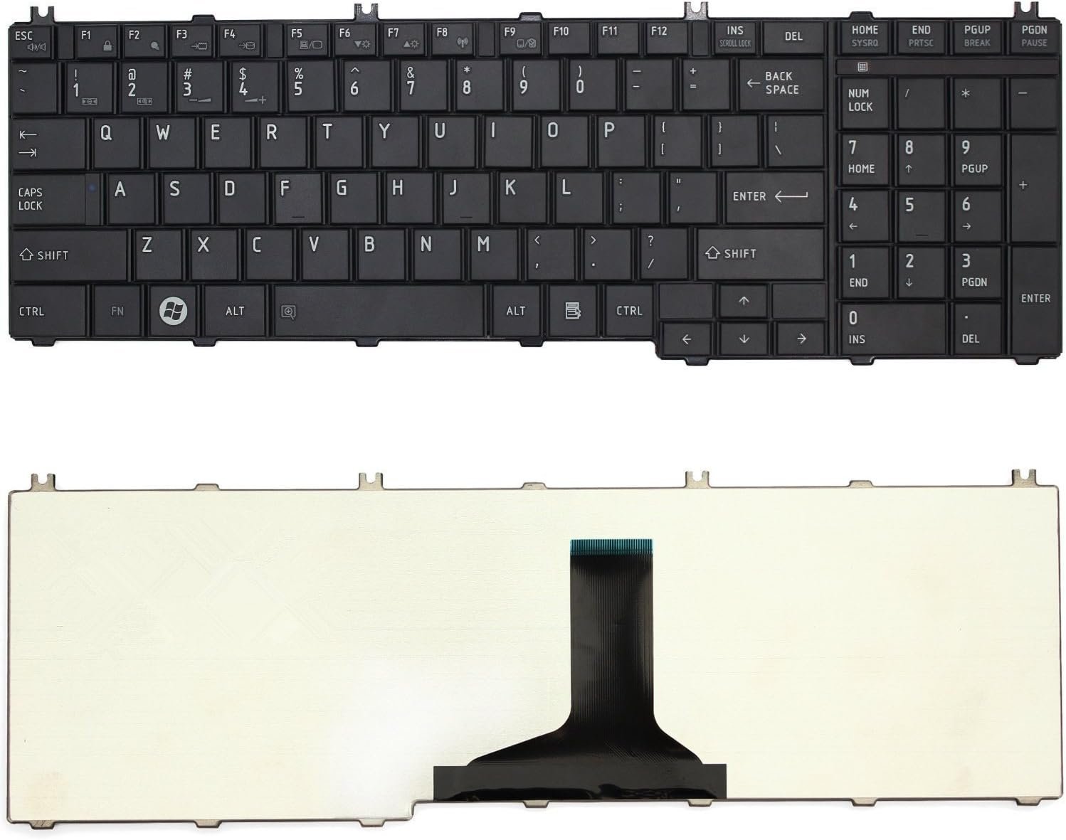 Toshiba Satellite C660 C660D C665 C665D Laptop Keyboard Replacement