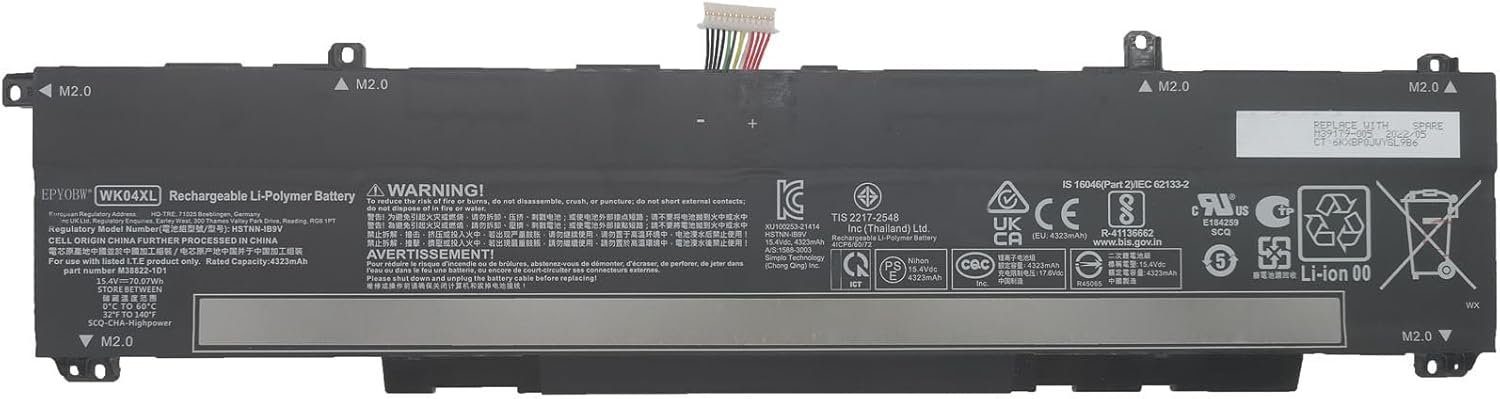 WK04XL Laptop Battery for HP Omen 16-B 16-C / Victus 15-FA 15-FB 16-D 16-E 16-R 16-S / Victus gaming 16T